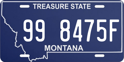 MT license plate 998475F