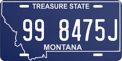 MT license plate 998475J