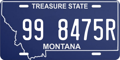 MT license plate 998475R