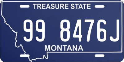 MT license plate 998476J