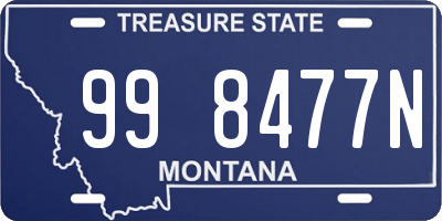 MT license plate 998477N