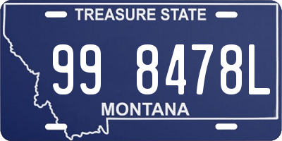 MT license plate 998478L