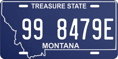 MT license plate 998479E