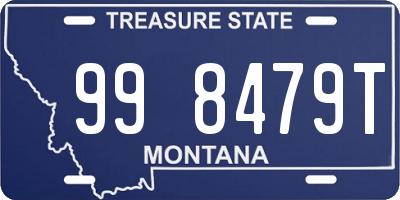 MT license plate 998479T