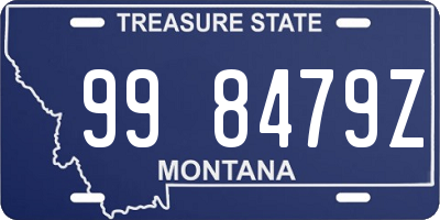 MT license plate 998479Z