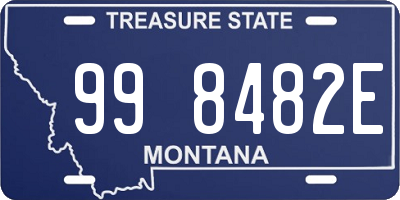 MT license plate 998482E