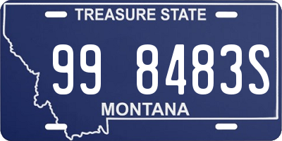 MT license plate 998483S