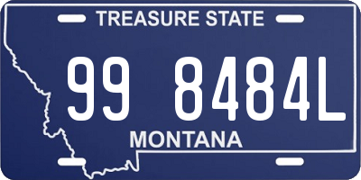 MT license plate 998484L