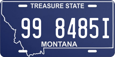 MT license plate 998485I