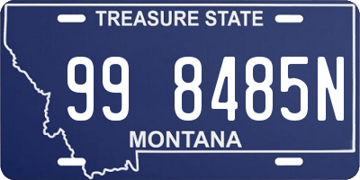 MT license plate 998485N