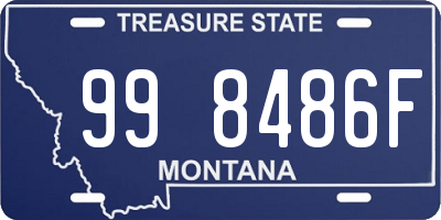 MT license plate 998486F