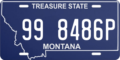 MT license plate 998486P