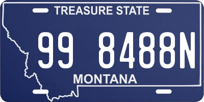 MT license plate 998488N