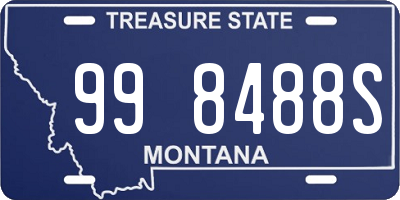 MT license plate 998488S