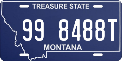 MT license plate 998488T