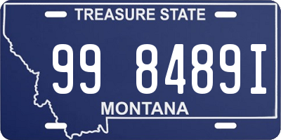 MT license plate 998489I