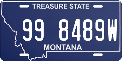 MT license plate 998489W