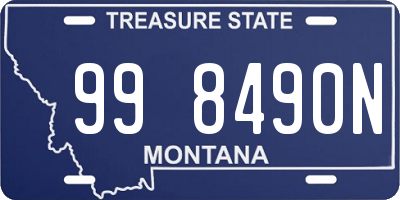 MT license plate 998490N