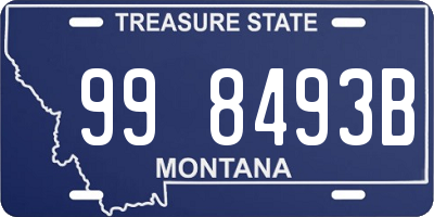 MT license plate 998493B