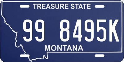 MT license plate 998495K