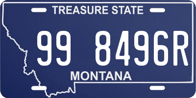 MT license plate 998496R