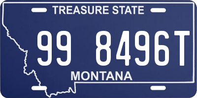 MT license plate 998496T