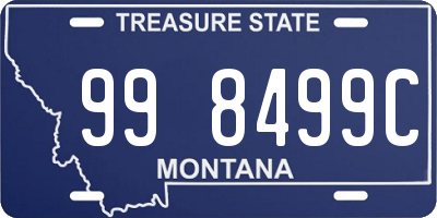 MT license plate 998499C