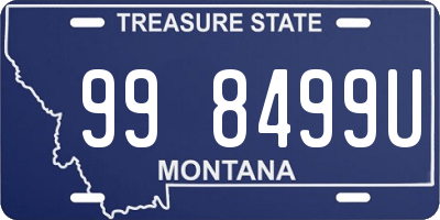 MT license plate 998499U