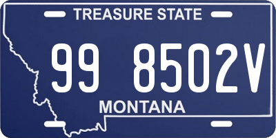 MT license plate 998502V