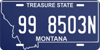 MT license plate 998503N