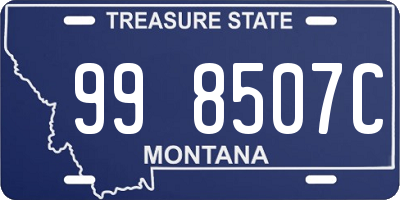 MT license plate 998507C