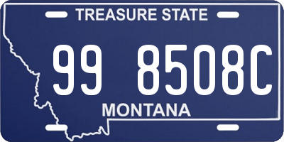 MT license plate 998508C