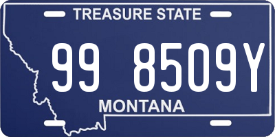 MT license plate 998509Y