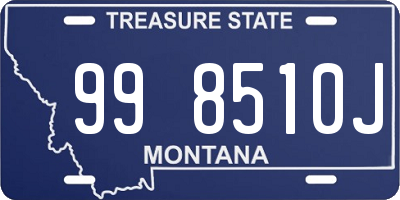 MT license plate 998510J