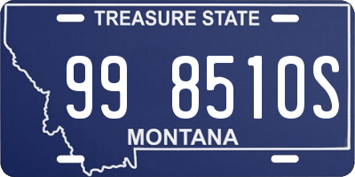 MT license plate 998510S