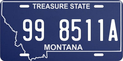 MT license plate 998511A