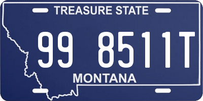 MT license plate 998511T