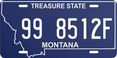 MT license plate 998512F