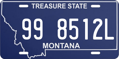 MT license plate 998512L