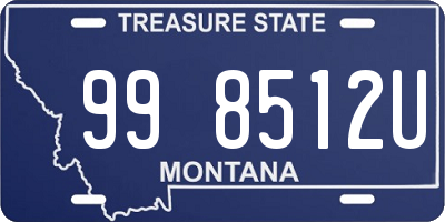 MT license plate 998512U