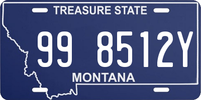 MT license plate 998512Y