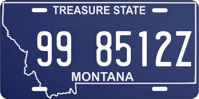 MT license plate 998512Z