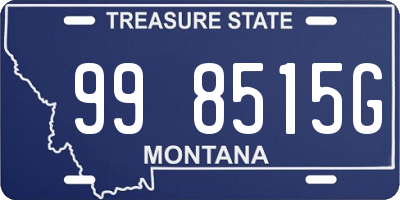 MT license plate 998515G