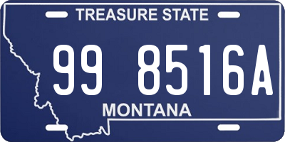 MT license plate 998516A