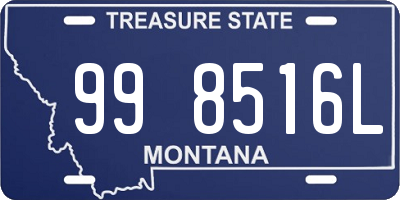 MT license plate 998516L