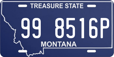 MT license plate 998516P