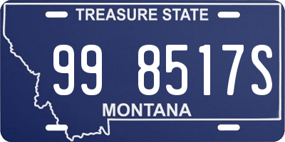 MT license plate 998517S