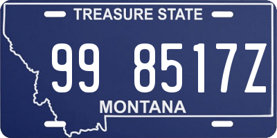 MT license plate 998517Z