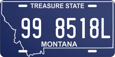 MT license plate 998518L