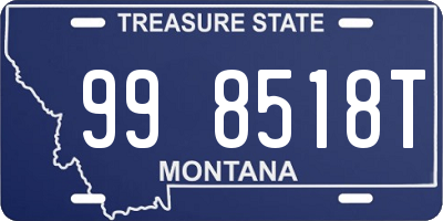 MT license plate 998518T